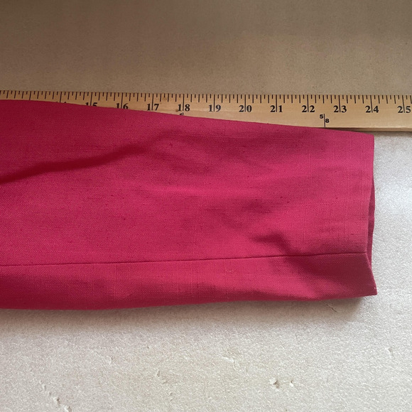 Vintage 90s Sasson Blazer Women 12 Pink Double Breasted Lined Career Jacket - Picture 10 of 14